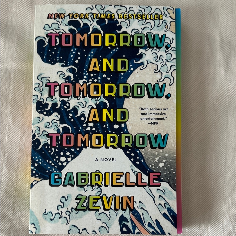 Tomorrow and Tomorrow, and Tomorrow by Gabrielle Zevin - Colorful Wave Cover